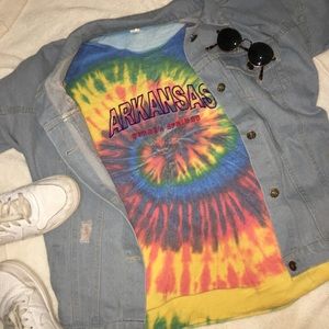 radical Arkansas tie-dye shirt !!🎊🌈